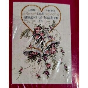 Wedding Bells Cross Stitch Kit Janlynn #999-2006 Beaded Design 9"x12" Sealed